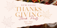 Elegant Thanksgiving Party Twitter Post