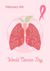 Lungs World Cancer Day  Poster