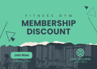 Fitness Membership Discount Postcard