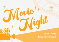 Film Movie Night Postcard Design