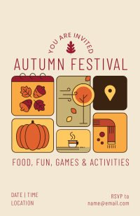 Fall Festival Calendar Invitation