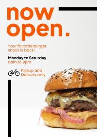 Burger Shack Opening Flyer