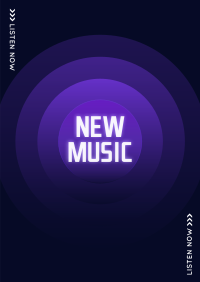 New Music Button Poster