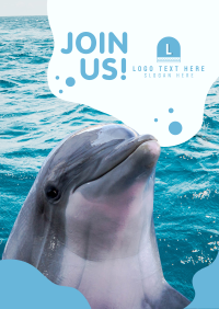 Join Us Aquatic Dolphin Poster