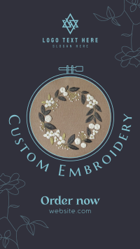 Custom Made Embroidery Instagram Story