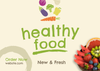 Fresh Healthy Foods Postcard