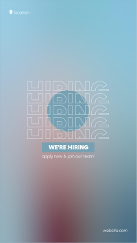 Soft Blue Hiring Instagram Story