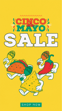 Cinco De Mayo Mascot Sale Facebook Story