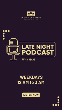 Late Night Podcast Facebook Story