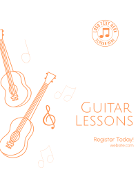 Guitar Lesson Registration Poster