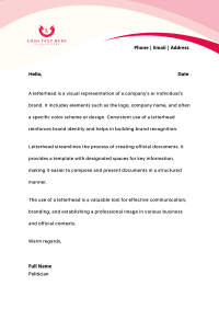 Modern Abstract Professional Letterhead Design