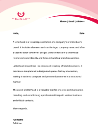 Modern Abstract Professional Letterhead