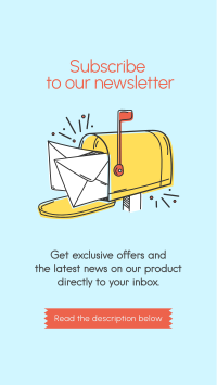 Subscribe To Newsletter Facebook Story