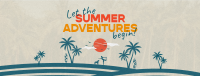 Retro Summer Silhouette Facebook Cover