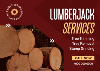 Expert Lumberjack Services Postcard