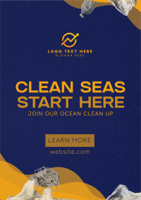 World Ocean Day Clean Up Drive Poster