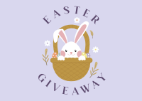 Easter Bunny Giveaway Postcard Design