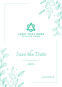 Save the Date Ornamental Plant Flyer Design