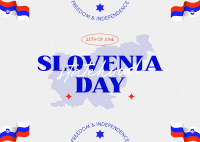 Minimalist Slovenia Statehood Day Postcard