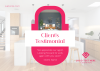 Clean Real Estate Testimonial Postcard Design