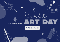 World Art Day Postcard