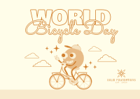 Celebrate Bicycle Day Postcard Image Preview