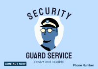 Security Guard Booking Postcard Image Preview