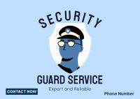 Security Guard Booking Postcard