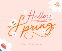 Hello Spring Greeting Facebook Post