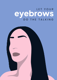 Expressive Eyebrows Poster