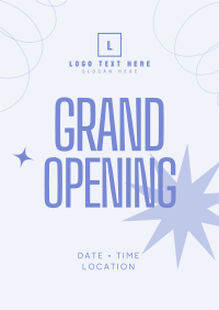 Modern Abstract Grand Opening Poster