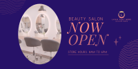 Hair Salon is Open Twitter Post