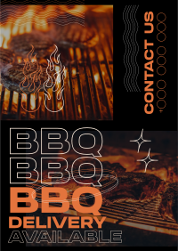 Unique BBQ Delivery Flyer Design