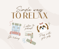 Cute Relaxation Tips Facebook Post