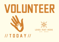 Volunteer Today Postcard Design