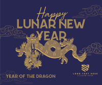 Lunar Year Chinese Dragon Facebook Post