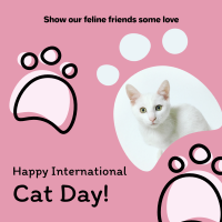 Pink International Cat Day Instagram Post Image Preview