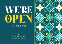 Tiling Shop Opening Postcard