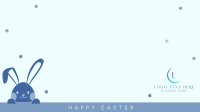 Peeking Easter Bunny Zoom Background