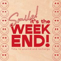 Smile Weekend Quote Instagram Post Design