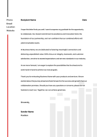 Marketing Letterhead example 2