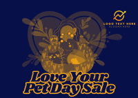 Rustic Love Your Pet Day Postcard