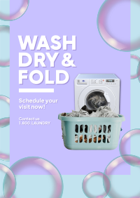 Wash Dry Fold Poster