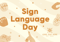 World Sign Language Day Postcard example 1