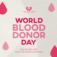 Minimalist Blood Donor Day Linkedin Post