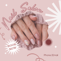 Trendy Nail Salon Instagram Post Design