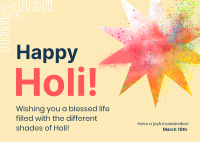 Holi Star Postcard