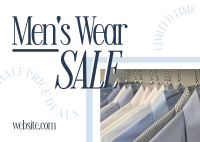 Men's Fashion Sale Postcard