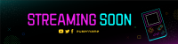 Neon Game Stream Twitch Banner Image Preview