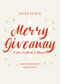 Merry Giveaway Announcement Flyer